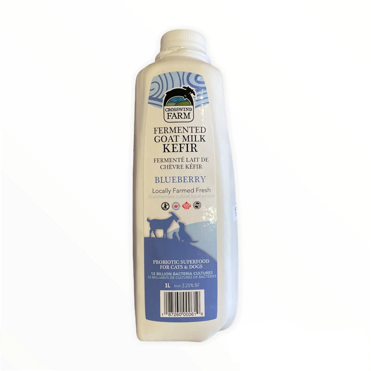 Crosswind Farms Fermented Goat Milk Kefir Blueberry 1L