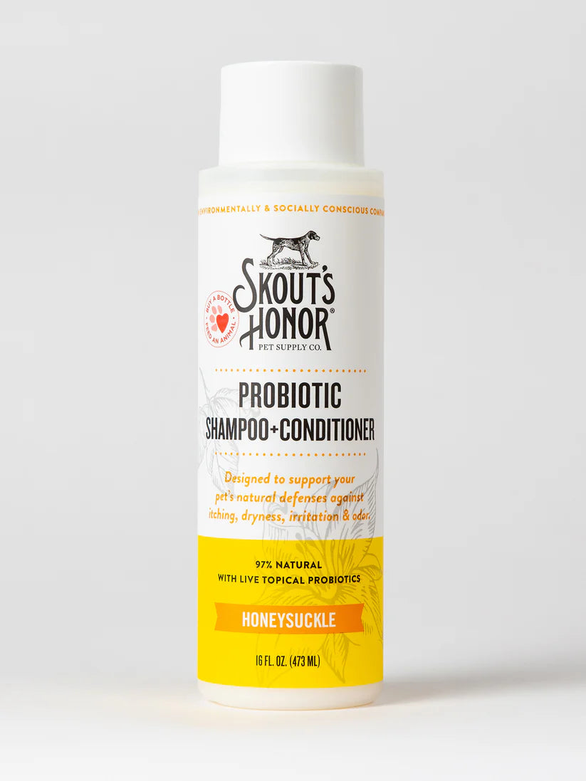 Skout's Honor Probiotic Shampoo+Conditioner 16oz - Honeysuckle